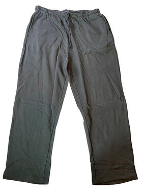 KingSize Black Straight-Leg Lounge Pants Elastic Drawstring Waist Pockets XL